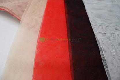 Crinoline Fabric by the yard | Hard Net Fabric | 60" Wide | Multiple Colors |