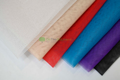 Crinoline Fabric by the yard | Hard Net Fabric | 60" Wide | Multiple Colors |