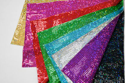 Holographic Mini Square Sequins Fabric | 54” Wide | Lightweight Sparkle for Costumes & Dancewear