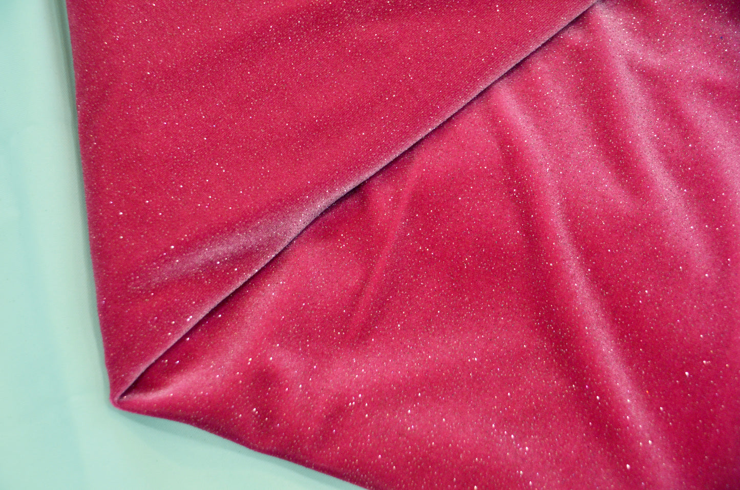Glitter Stretch Velvet Fabric by the Yard | Spandex Velvet with Sparkling Glitter Fabric | 60" Wide | Multiple Colors |