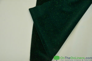 Glitter Stretch Velvet Fabric by the Yard | Spandex Velvet with Sparkling Glitter Fabric | 60" Wide | Multiple Colors |