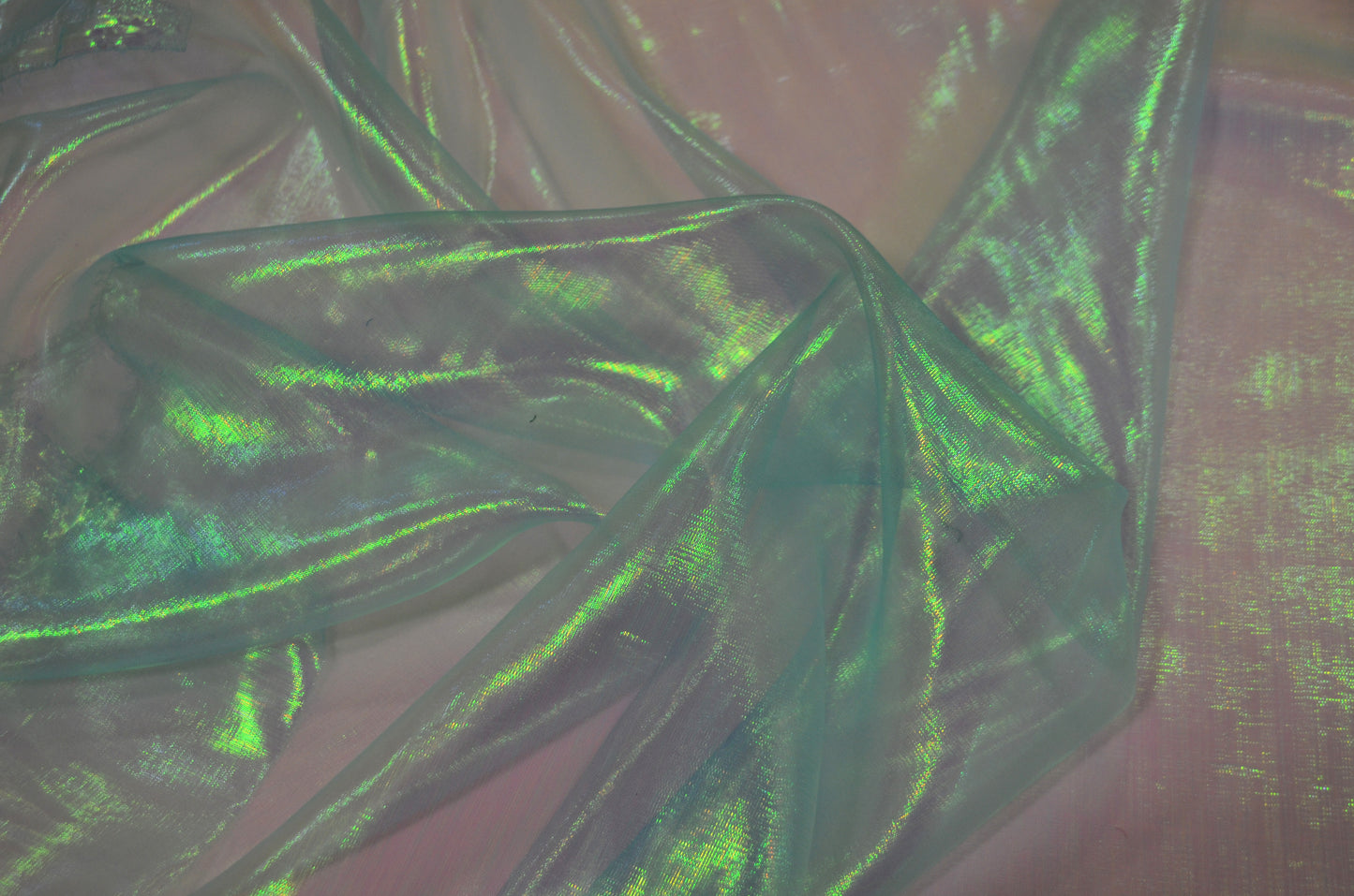 Iridescent Pearl Organza Fabric | Holographic Sheer Organza Fabric | 60" wide | Multiple Colors |