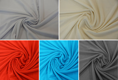 ITY Jersey Fabric by the Yard 60" Wide 92/8 Polyester Spandex Multiple Colors
