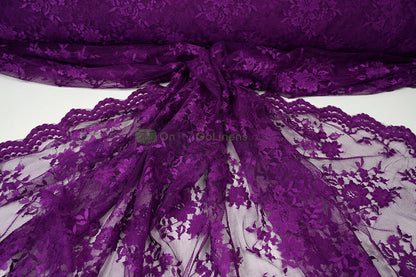Chantilly Lace Fabric | Elegant Floral Lace | Lightweight & Sheer | Ideal for Bridal & Evening Wear
