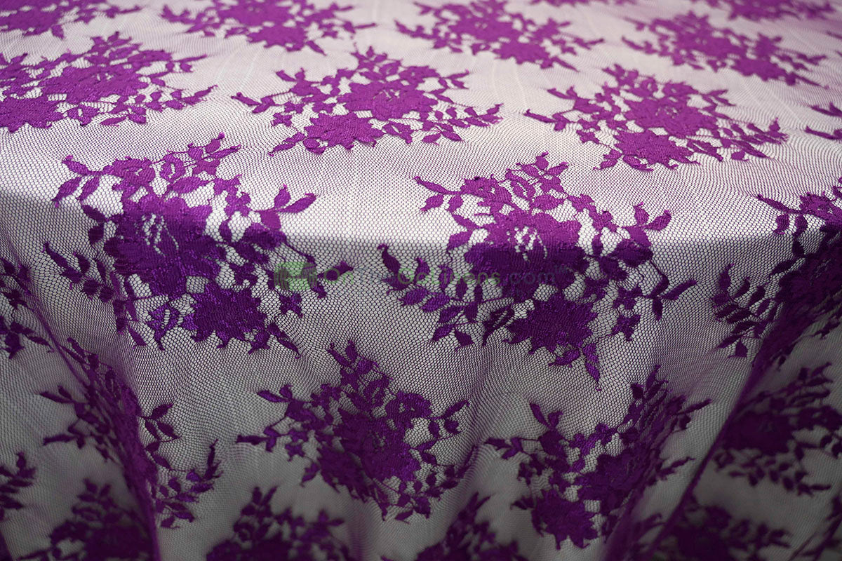 Chantilly Lace Fabric | Elegant Floral Lace | Lightweight & Sheer | Ideal for Bridal & Evening Wear