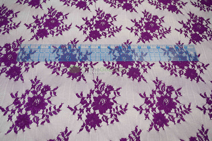 Chantilly Lace Fabric | Elegant Floral Lace | Lightweight & Sheer | Ideal for Bridal & Evening Wear