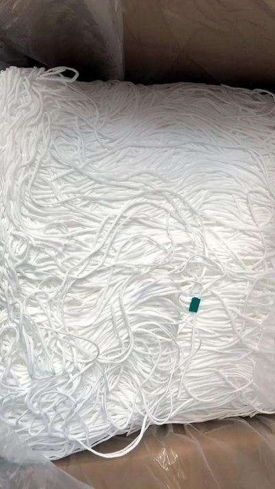 White 3mm Round Knitted Elastic Cord Wholesale Box of 1400 Yards