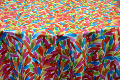 LA Vibe Satin Print Tablecloths | LGBT Satin Print Table Linens | 100% Polyester Washable |