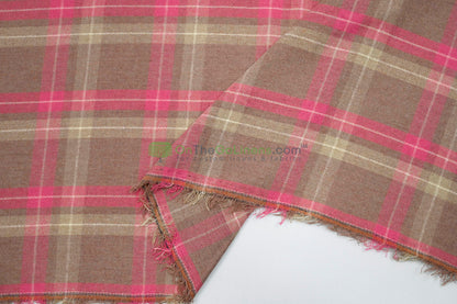 Plaid Flannel Fabric | Brushed Cotton Face | 80% Polyester 20% Cotton | 7 oz | Soft & Cozy Apparel Fabric