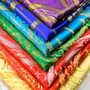 Circular Cross Liturgical Brocade | 60” Wide | Elegant Liturgical Fabric with Woven Cross Motif | Ideal for Church Vestments & Decor