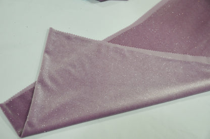 Glitter Stretch Velvet Fabric by the Yard | Spandex Velvet with Sparkling Glitter Fabric | 60" Wide | Multiple Colors |