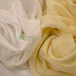 Metallic Faux Sheer Linen Fabric | Metallic Linen Fabric | 108" Wide | Gold and Silver |