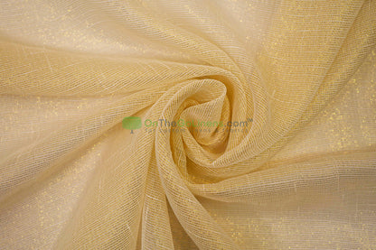 Metallic Faux Sheer Linen Event Drapery Panels | Metallic Linen Curtains | 108" Wide | Gold and Silver |