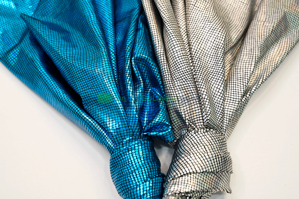 Metallic Snake Hologram Spandex Fabrics | Dancewear Spandex Fabric | 60" Wide |