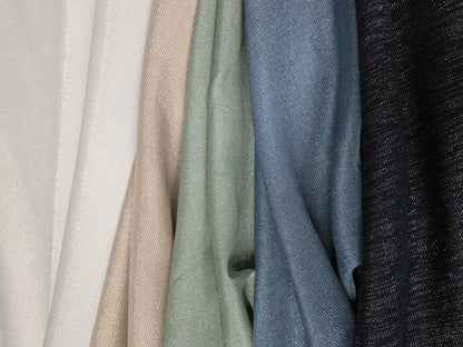 Metallic Vintage Linen Fabric by the Yard | Metallic Burlap Fabric | 60" Wide | 100% Polyester |