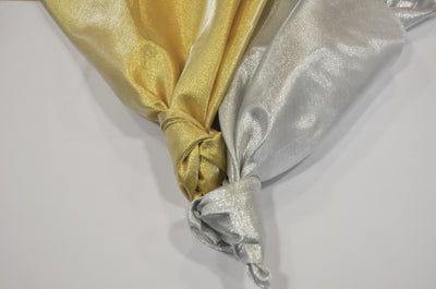 Metallic Lame Fabric by the Yard | Crepe Textured Satin Finished Metallic Lame Fabric | 60" Wide | Gold and Silver |