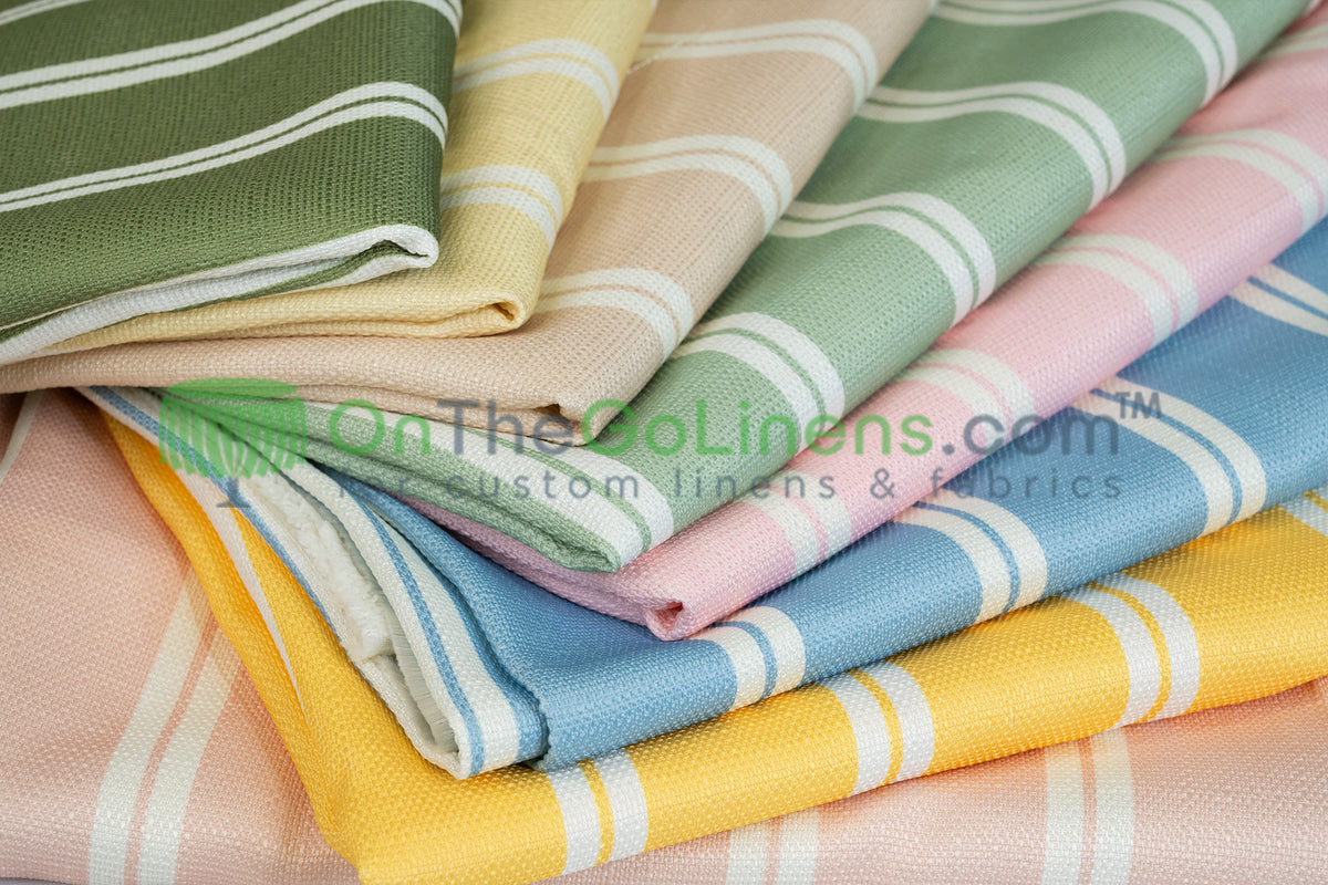 Monarch Stripe Tablecloths & Table Linens 100% Polyester for Weddings & Events