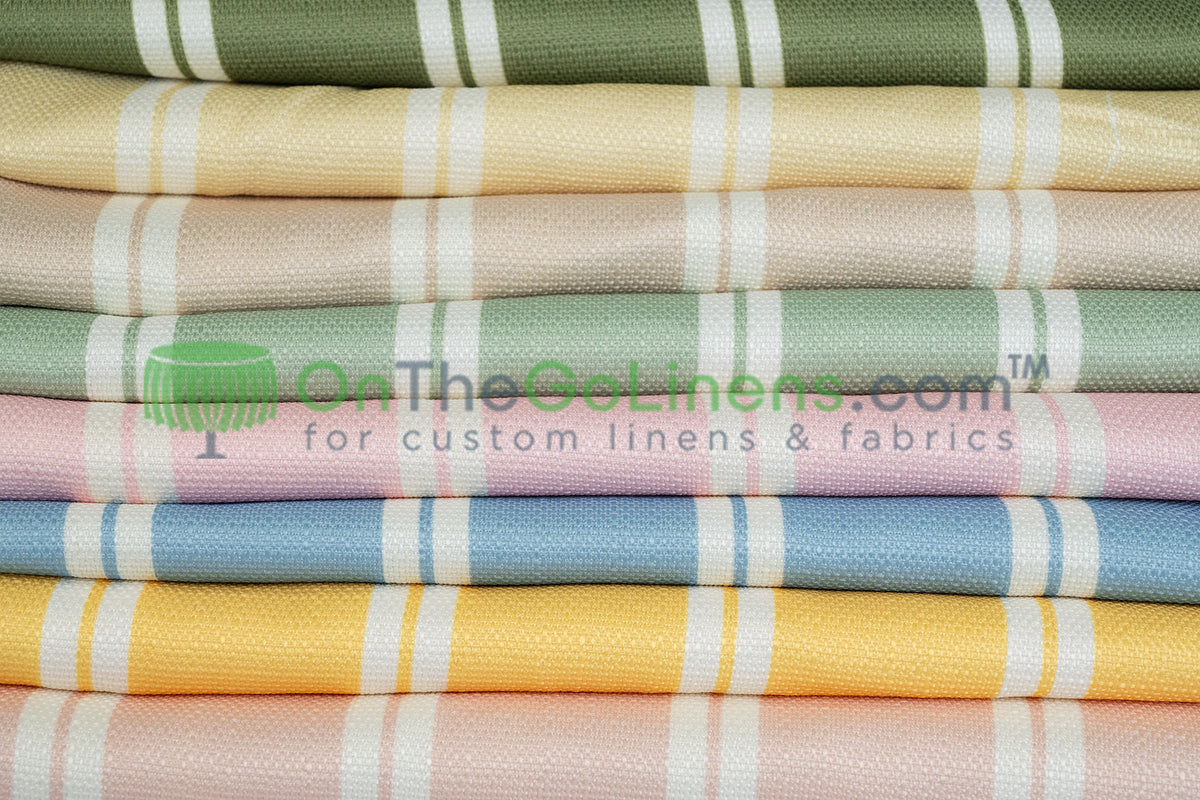 Monarch Stripe Tablecloths & Table Linens 100% Polyester for Weddings & Events