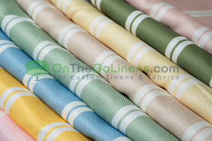 Monarch Stripe Tablecloths & Table Linens 100% Polyester for Weddings & Events