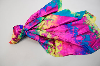 Tie Dye Hologram Spandex Fabric