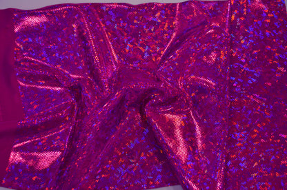 Shattered Hologram Spandex Fabric by the Yard | Dancewear Spandex Fabric | Wholesale Bolt Available | 60 Wide |