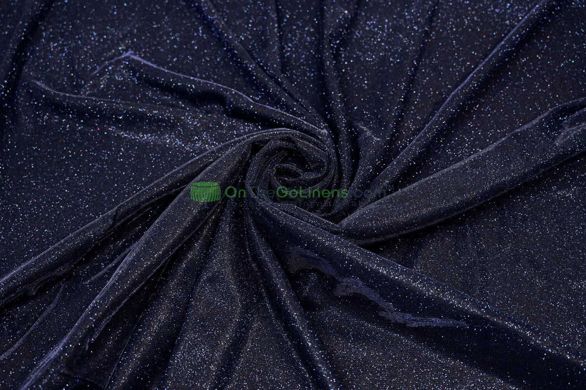 Spandex Glimmer Knit Fabric by the Yard | 56" Wide | Metallic Glitter Spandex Knit Fabric | 2 Way Stretch |