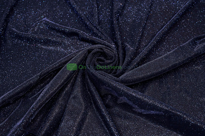 Spandex Glimmer Knit Fabric by the Yard | 56" Wide | Metallic Glitter Spandex Knit Fabric | 2 Way Stretch |