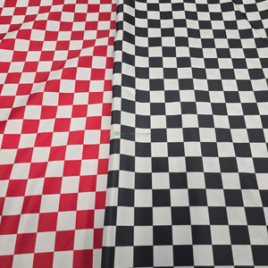 1" Checkers Lamour Satin | Event Drapery Custom Manufactured | Two Colors Available |