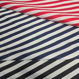 1" Stripe Lamour Satin Prints Fabrics | 60" Wide| 100% Polyester | Four colors Available |