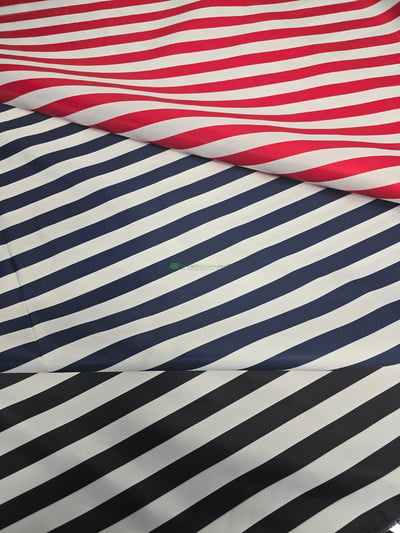 1" Stripe Lamour Satin Prints Fabrics | 60" Wide| 100% Polyester | Four colors Available |