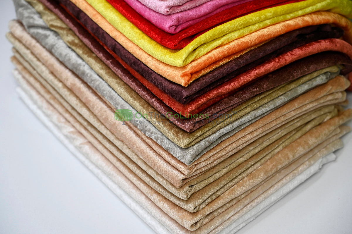 IFR Panne Velvet Fabric by the Yard & Bolt | Crush Velour Fabric | 60" Wide | Multiple Colors |