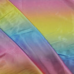Ombre Satin Fabric | 60" Wide | Rainbow Charmeuse Fabric | Pink Yellow Blue Purple Orange |