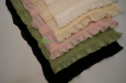 Pleated Ruffle Chiffon Fabric