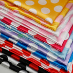 Polka Dot Charmeuse Satin Print Fabric by the Yard | 60" Wide | Large Dots |