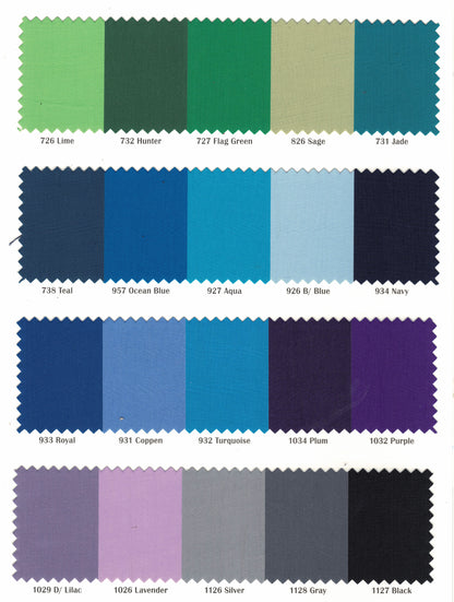 Woven Poly Cotton Broadcloth Fabric by the Yard | Polycotton Fabric | Multiple Colors | 60" Wide | 80/20 Blend |