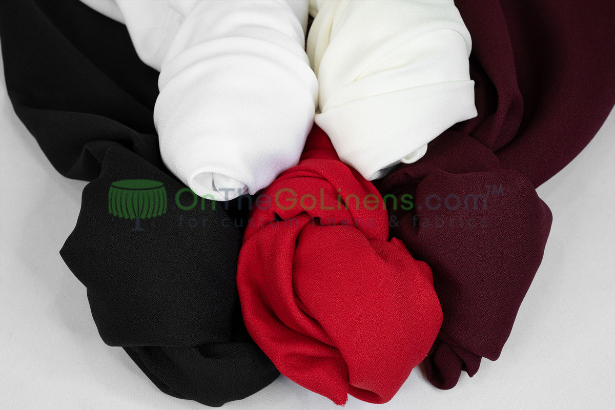 Polyester Crepe Fabric by the Yard 60" Wide 100% Polyester