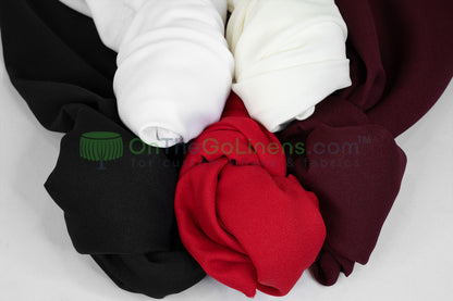 Polyester Crepe Fabric by the Yard 60" Wide 100% Polyester