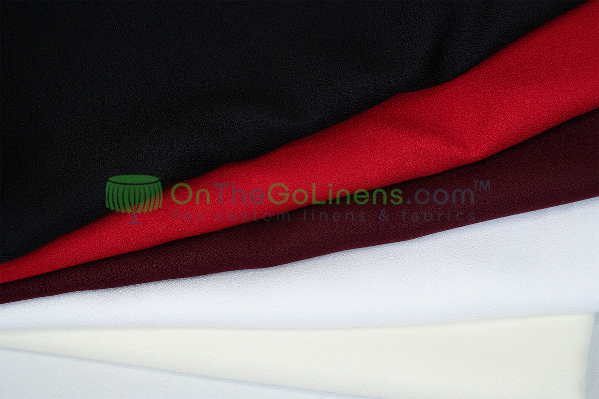 Polyester Crepe Fabric by the Yard 60" Wide 100% Polyester