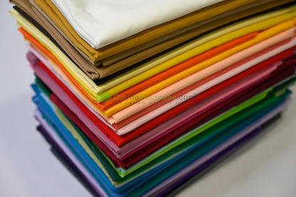 Woven Poly Cotton Broadcloth Fabric by the Yard | Polycotton Fabric | Multiple Colors | 60" Wide | 80/20 Blend |