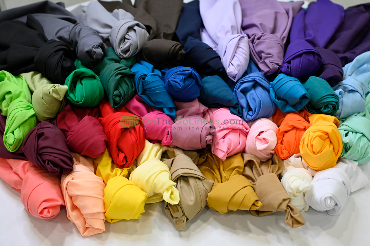 Woven Poly Cotton Broadcloth Fabric by the Yard | Polycotton Fabric | Multiple Colors | 60" Wide | 80/20 Blend |