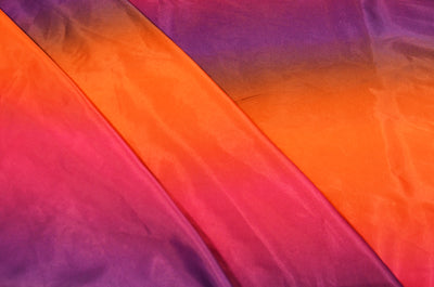 Ombre Satin Fabric | 60" Wide | Rainbow Charmeuse Fabric | Pink Yellow Blue Purple Orange |