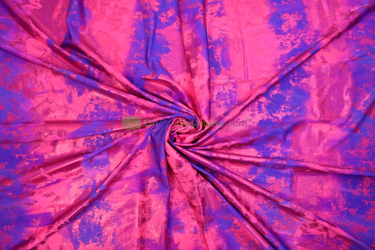 Tie Dye Hologram Spandex Fabric