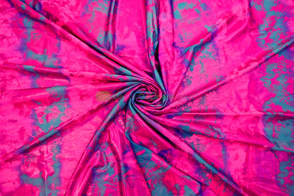 Tie Dye Hologram Spandex Fabric