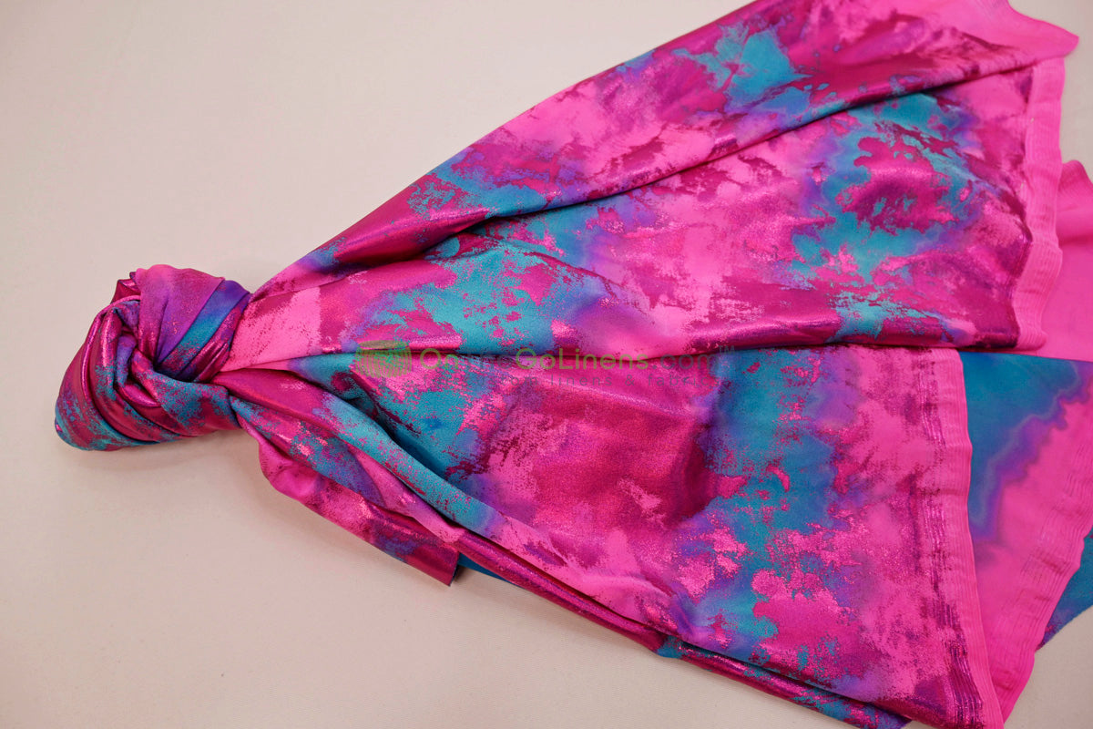 Tie Dye Hologram Spandex Fabric