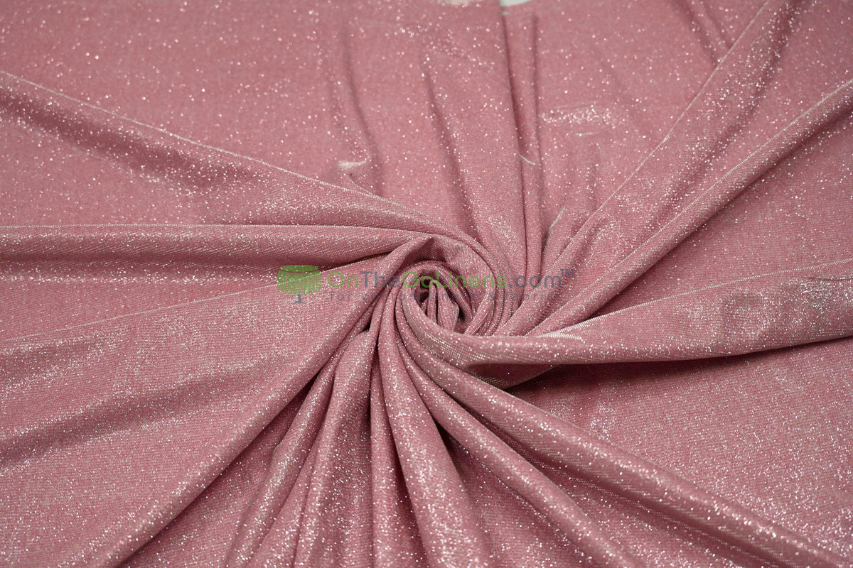 Spandex Glimmer Knit Fabric by the Yard | 56" Wide | Metallic Glitter Spandex Knit Fabric | 2 Way Stretch |