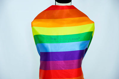 Rainbow Stripe Satin Fabric | Soft Satin Stripe Charmeuse Fabric | 60" Wide