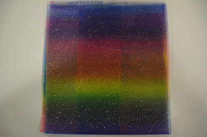 Rainbow Tulle Glitter Fabric by the Yard | 60" Wide | Multicolor Tulle Fabric |