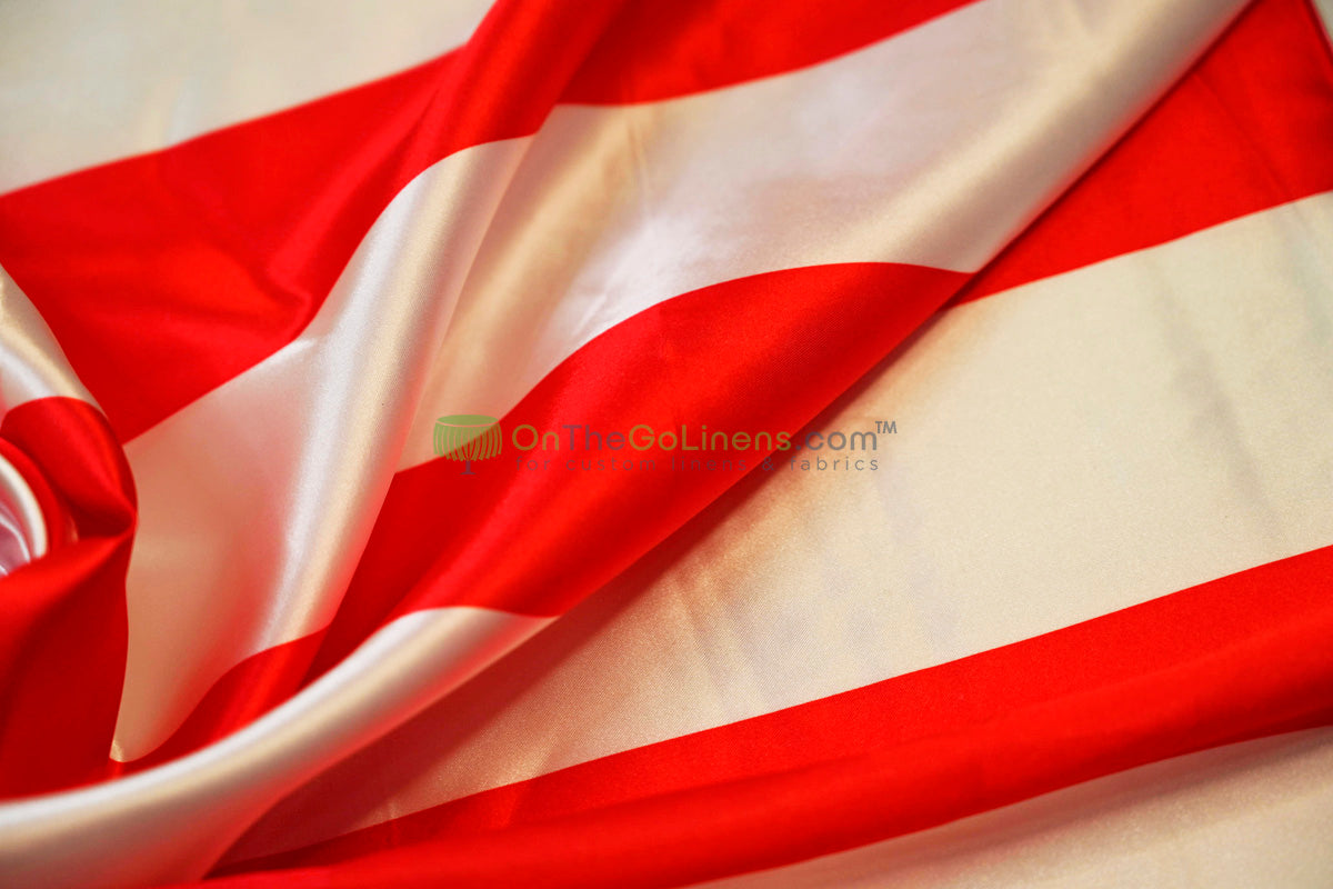 3" Stripe Charmeuse Satin Print Fabrics