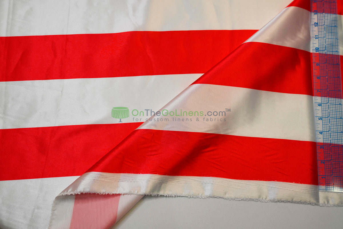 3" Stripe Charmeuse Satin Print Fabrics