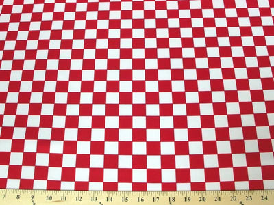 1" Checker Lamour Satin Print Fabric | 60" Wide| 100% Polyester | Two colors Available |